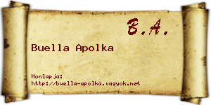 Buella Apolka névjegykártya